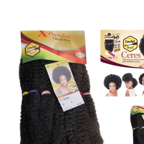 X-Pression Ceres Crochet Braid – Premium Kinky Curly Synthetic Hair Extensions
