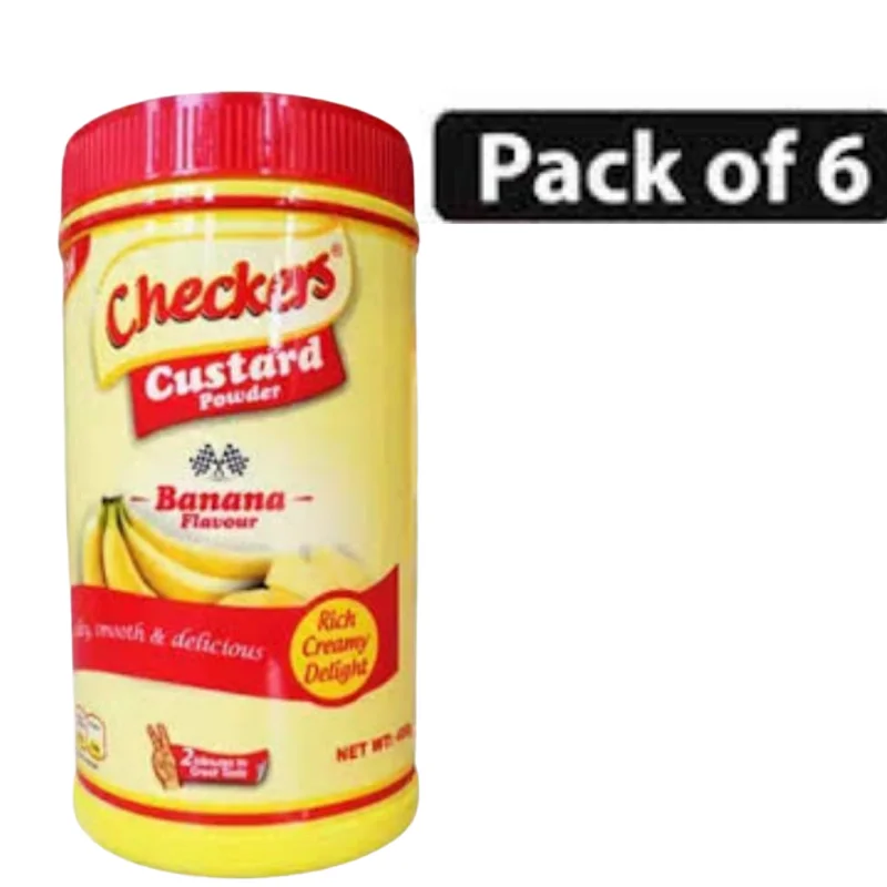 Checkers Banana Custard Powder – Premium Silky & Smooth (Pack of 6) Checkers Banana Custard Powder – Premium Silky & Smooth (Pack of 6)