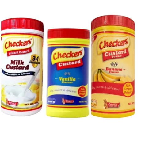 Checkers Custard Powder Variety Bundle - Milk, Vanilla & Banana (400g Each)