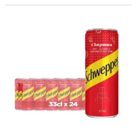 Gemini said Schweppes Chapman Non-Alcoholic Soft Drink – 33cl Can (Pack of 24)